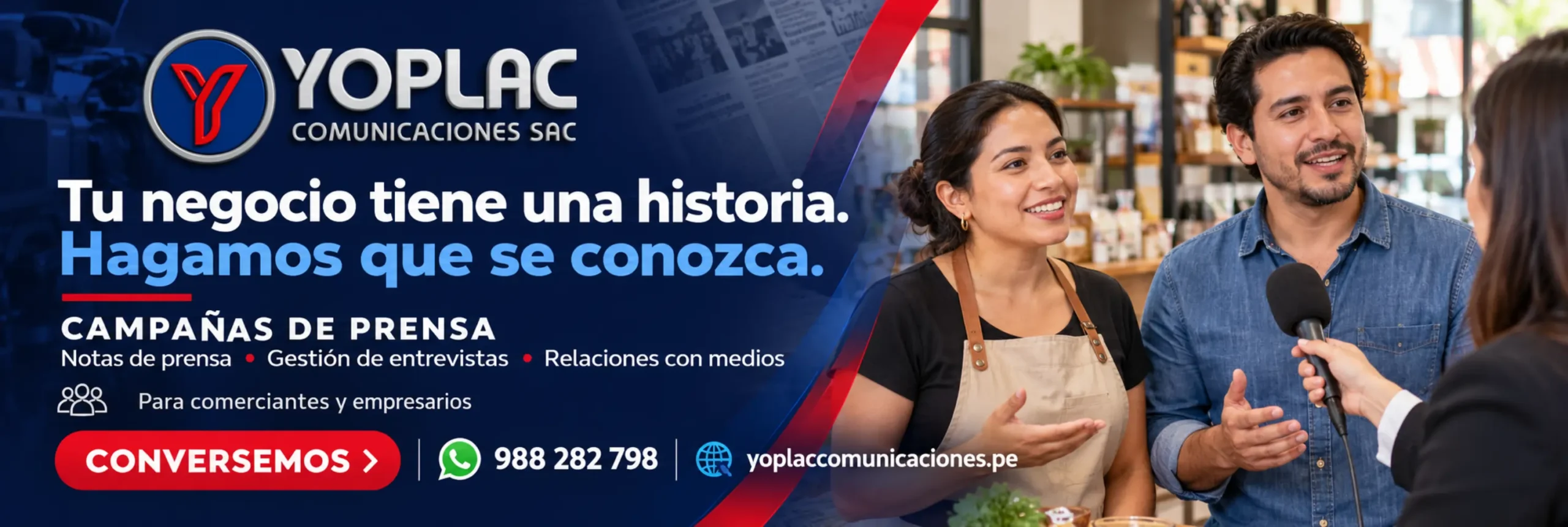 Campañas de prensa para comerciantes y empresarios — Yoplac Comunicaciones