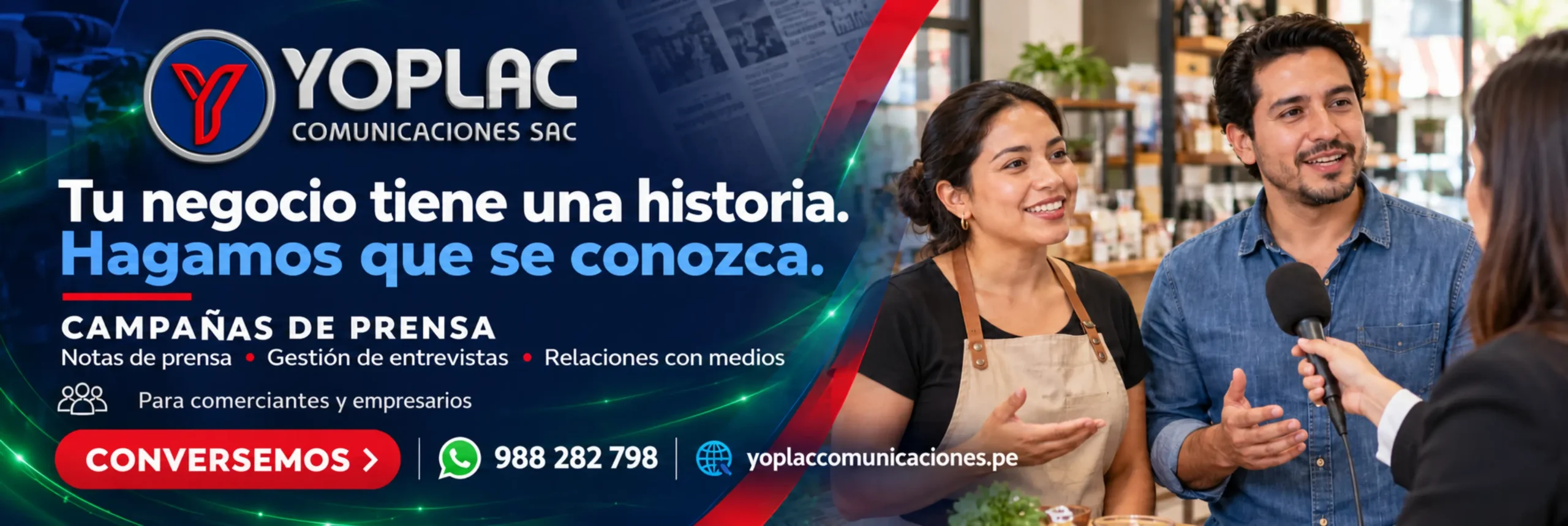 Campañas de prensa para comerciantes y empresarios — Yoplac Comunicaciones